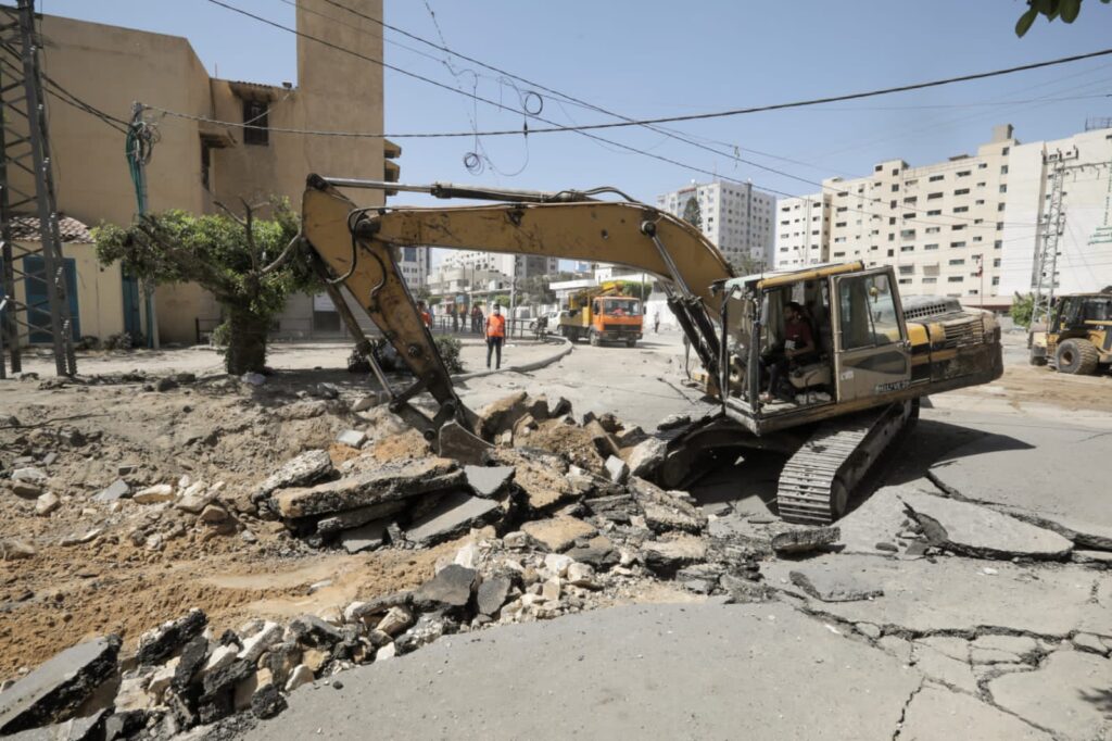 جانب من استهداف البنية التحتية في غزة