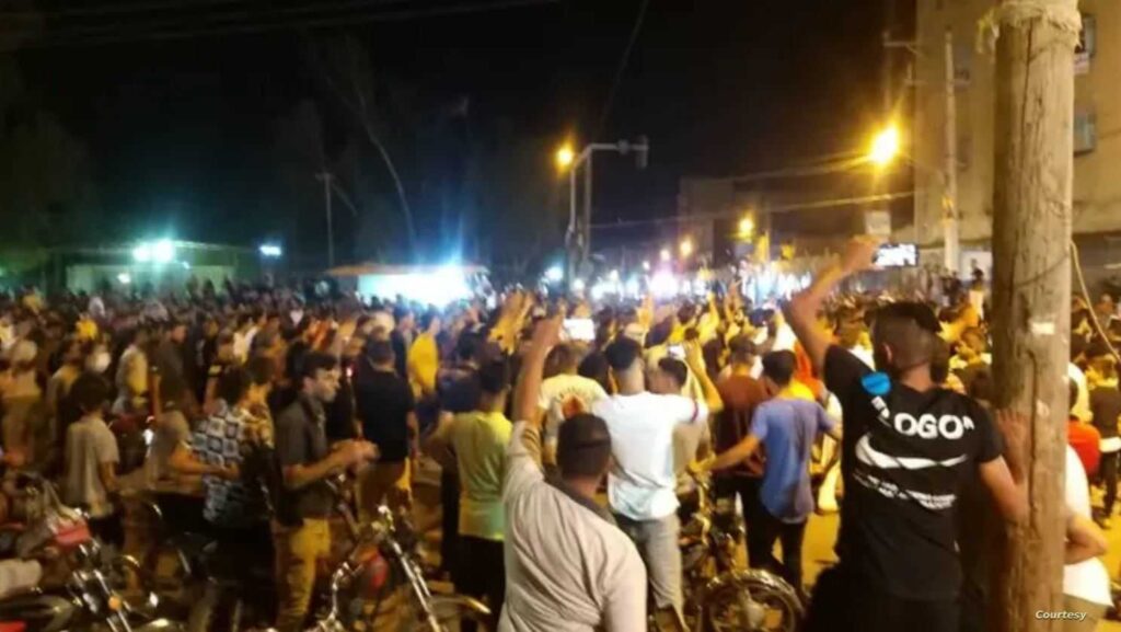 جانب من مظاهرات في الأحواز