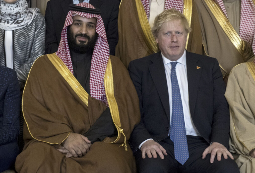 بوريس جونسون ومحمد بن سلمان